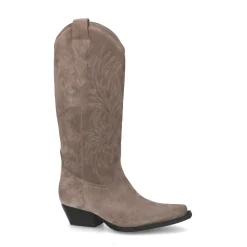 Taupe Suede Cowboylaarzen^Sacha Clearance