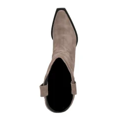 Taupe Suede Cowboylaarzen^Sacha Clearance