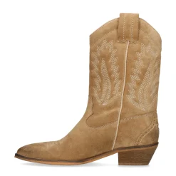 Taupe Suede Cowboylaarzen^Sacha Cheap