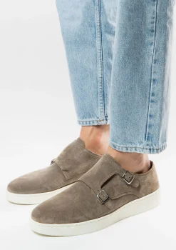 Taupe Suede Monk Sneakers^Sacha Outlet