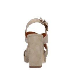 Taupe Suede Sandalen Met Blokhak^Sacha Store