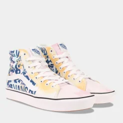 Vans Comfycush Sk8-Hi Wit/Blauw Tie Dye Dames^Sacha Flash Sale