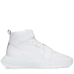 Witte Leren Hoge Sneakers^Sacha Hot