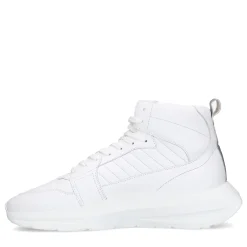 Witte Leren Hoge Sneakers^Sacha Hot