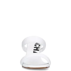 Witte Leren Muiltjes Met Trechterhak^Sacha Hot