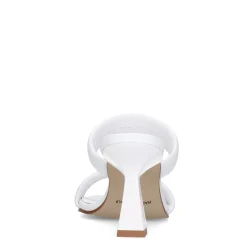 Witte Leren Muiltjes Met Trechterhak^Sacha Hot