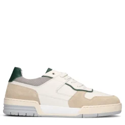 Witte Leren Sneakers Met Groene Details^Sacha Flash Sale
