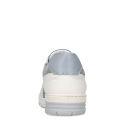 Witte Leren Sneakers Met Blauwe Details^Sacha Sale
