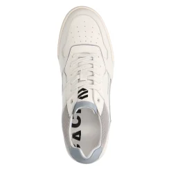 Witte Leren Sneakers Met Blauwe Details^Sacha Sale