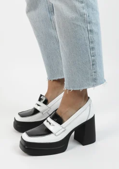 Witte Loafer Pumps Met Plateau Hak^Sacha Clearance