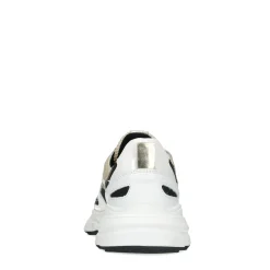 Witte Marathon Sneakers Met Zwarte Glitter Details^Sacha Fashion