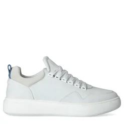 Witte Nubuck Sneakers Met Blauw Detail^Sacha Clearance