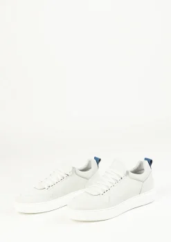 Witte Nubuck Sneakers Met Blauw Detail^Sacha Clearance