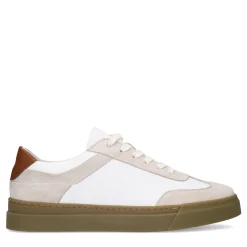 Witte Sneakers Met Beige Suede Details^Sacha Cheap