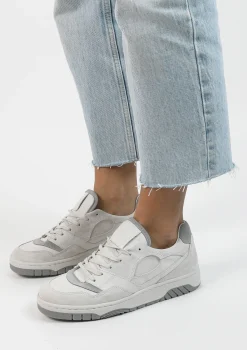 Witte Sneakers Met Grijze Details^Sacha Online
