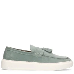 Zeegroene Suede Loafers Met Kwastjes^Sacha Flash Sale