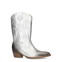 Zilveren Leren Cowboy Laarzen^Sacha Flash Sale