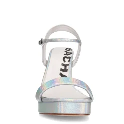 Zilveren Metallic Sandalen Met Hak^Sacha Flash Sale