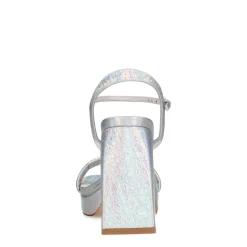 Zilveren Metallic Sandalen Met Hak^Sacha Flash Sale