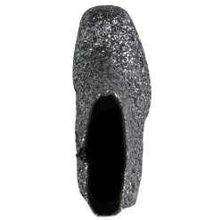 Zilverkleurige Glitter Enkelboots Met Hak^Sacha New