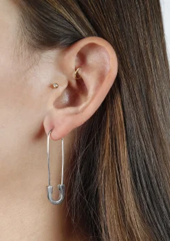 Zilverkleurige Oorbellen Paperclip^Sacha Outlet