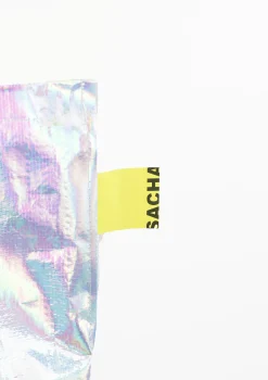 Zilverkleurige Reflecterende Shopper Tas^Sacha Fashion