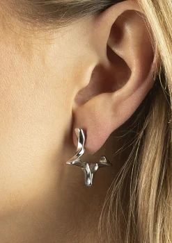 Zilverkleurige Star Oorringen^Sacha Discount