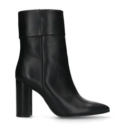 Zwart Leren Enkellaarsjes Met Hak^Sacha Flash Sale