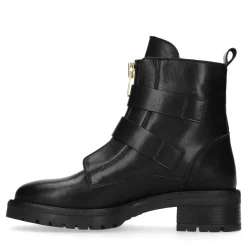 Zwarte Biker Boots Met Goudkleurige Gespen^Sacha Best Sale