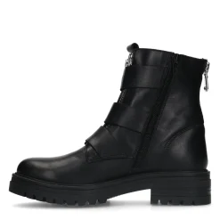 Zwarte Biker Boots Met Zilverkleurige Gespen^Sacha Outlet