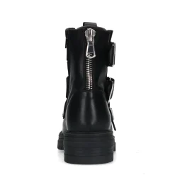 Zwarte Biker Boots Met Zilverkleurige Gespen^Sacha Outlet
