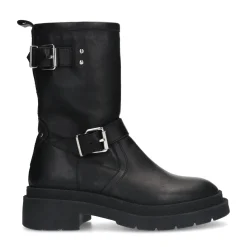 Zwarte Biker Boots Met Zilverkleurige Gespen^Sacha Hot