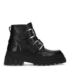 Zwarte Biker Enkellaarsjes^Sacha Best Sale