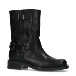 Zwarte Buckle Biker Enkelboots^Sacha Best Sale