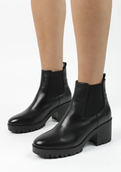 Zwarte Chelsea Boots Met Hak^Sacha Shop