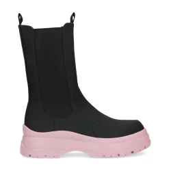 Zwarte Chelsea Boots Met Roze Zool^Sacha Cheap