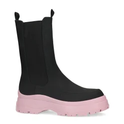 Zwarte Chelsea Boots Met Roze Zool^Sacha Cheap