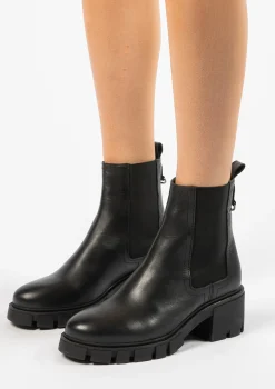 Zwarte Chelsea Boots Met Blokhak^Sacha Store