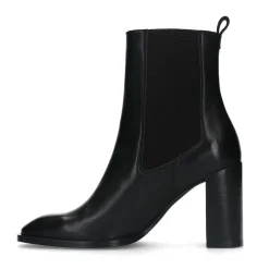 Zwarte Chelsea Enkellaarsje Met Hak^Sacha Store