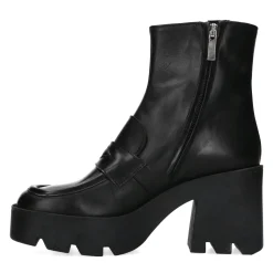 Zwarte Chunky Enkellaarsjes Met Blokhak^Sacha Discount