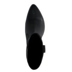 Zwarte Cowboy Enkellaarsjes Met Metallic Groene Details^Sacha Best