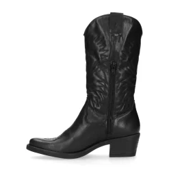 Zwarte Cowboylaarzen Met Sierstiksels^Sacha Best