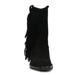 Zwarte Cowboylaarzen Met Hak En Franjes^Sacha Store