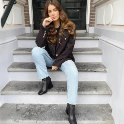 Zwarte Enkellaarsjes Met Blokhak^Sacha Shop