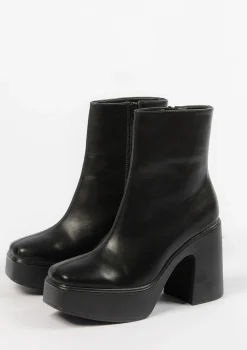 Zwarte Enkellaarsjes Met Blokhak^Sacha Flash Sale