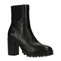 Zwarte Enkellaarsjes Met Hak^Sacha Fashion