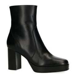 Zwarte Enkellaarzen Met Hak^Sacha Sale