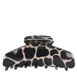 Zwarte Haarclip Met Beige Design^Sacha New