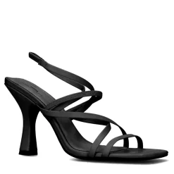 Zwarte Hak Sandalen Met Bandjes En Carre Neus^Sacha Fashion