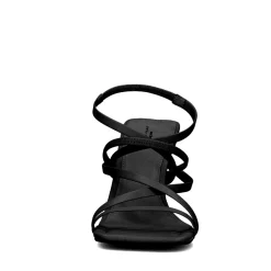 Zwarte Hak Sandalen Met Bandjes En Carre Neus^Sacha Fashion